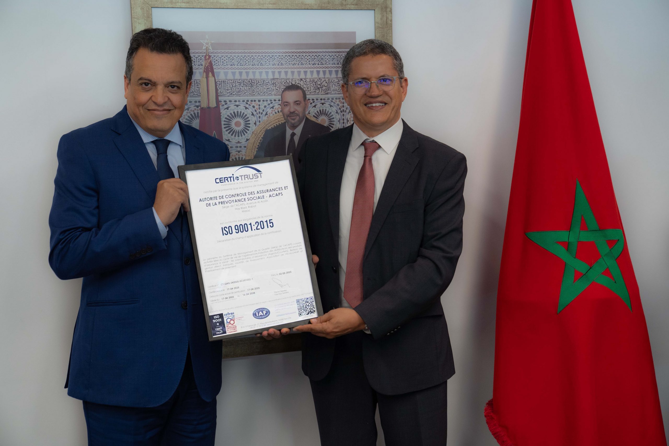 L’ACAPS obtient la certification ISO 9001:2015 et renforce sa dynamique de qualité